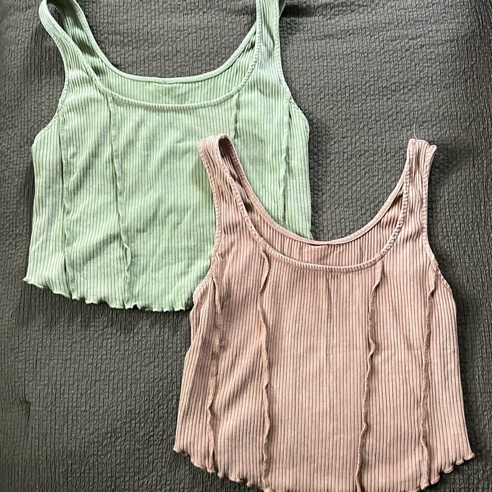 Lot of 2 corset crop tops